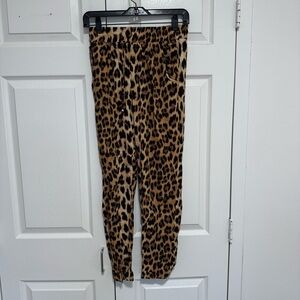 Zara Leopard Jogger Pants - Size medium